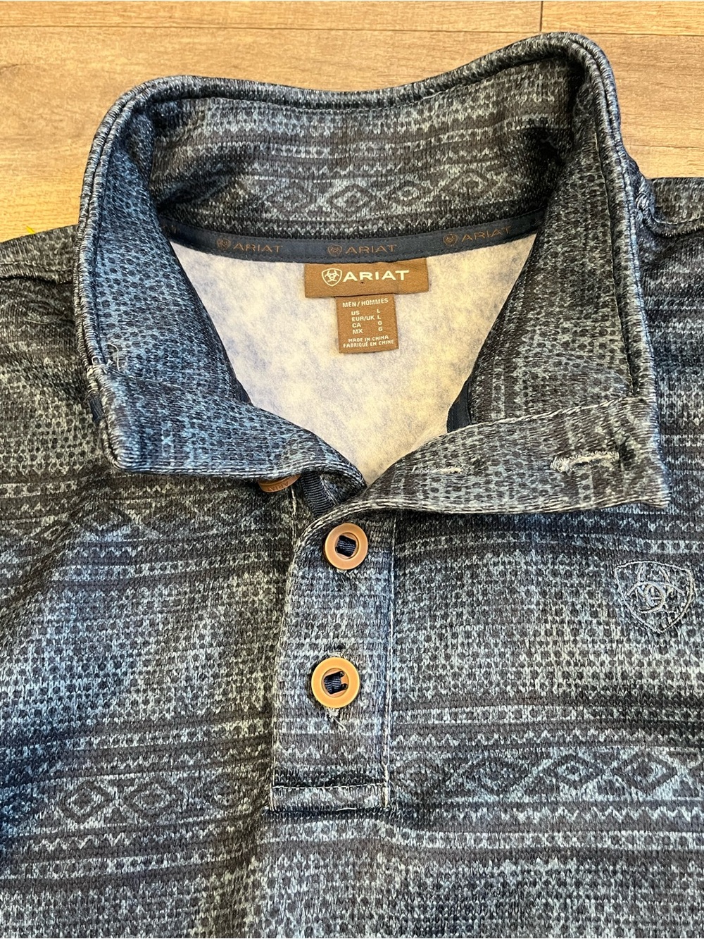 Ariat Men's Dark Charcoal Patterned Long-Sleeve sweater